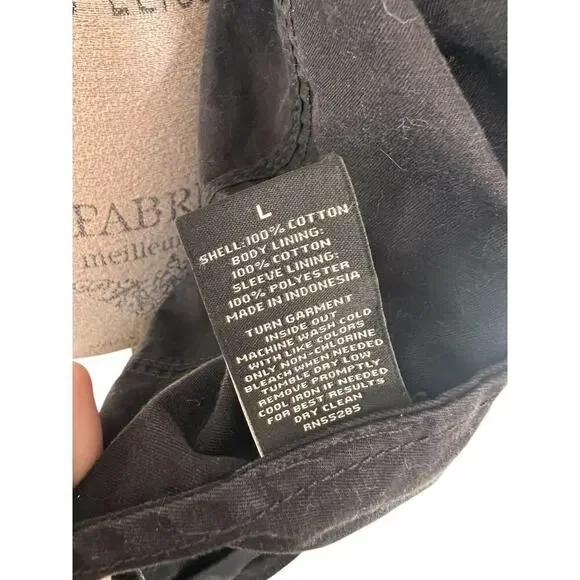 NWT $148 Express utility military style jacket, cotton, metal buttons, size L - Picture 11 of 13